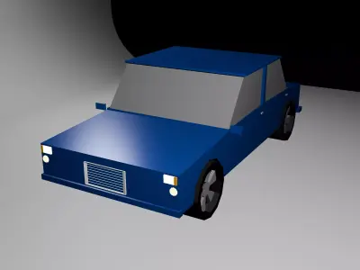 Low Poly Car Free low-poly 3D model 10