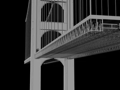 Bridge piece Free low-poly 3D model