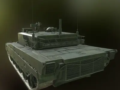 Type 90 Kyu Maru Low-poly 3D model