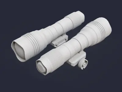 Under - barrel lantern Low-poly 3D model