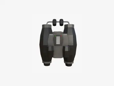 Jetpack Low Poly A04 - SciFi Character Design Low-poly 3D model