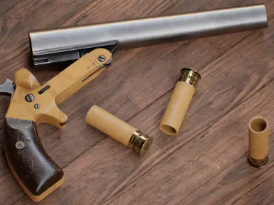 Remington MkIII Flare Gun Low-poly 3D model