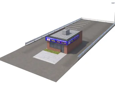 Commercial Building-028 Currency Exchange 3D model