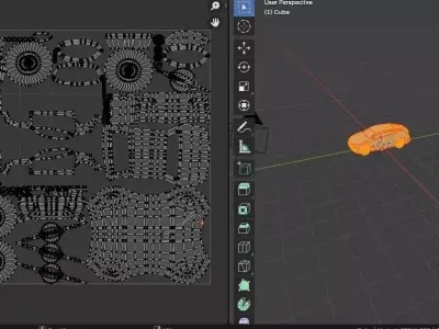 SUV Low-Poly Game-ready Low-poly 3D model