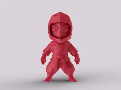 Low Poly Ninja 3D print model