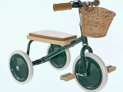 BANWOOD TRIKE Green Child Bike Kid Bicycle  3D model