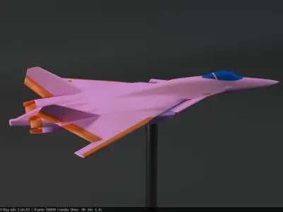 Fictional fighter 2 3D print model