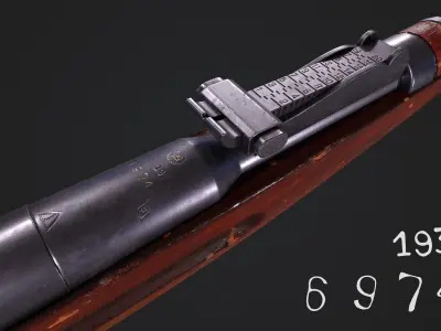 Mosin Nagant Free low-poly 3D model