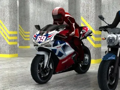 5 low poly bikes Low-poly 3D model