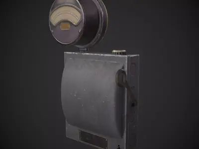  Fusebox Electric Meter Low-poly 3D model