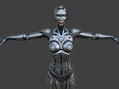 Futuristic Sci-Fi Soldier 3D Model 3D model order
