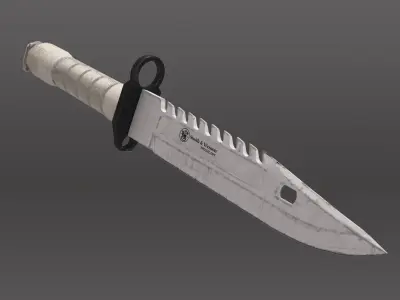 m9 bayonet tactical knife Low-poly 3D model