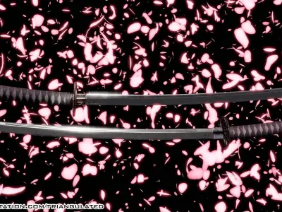 Katana Game Ready 3D Free low-poly 3D model
