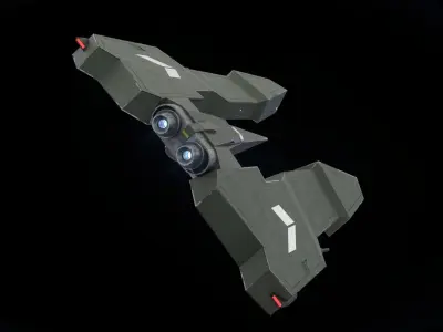 Space Ship Free low-poly 3D model