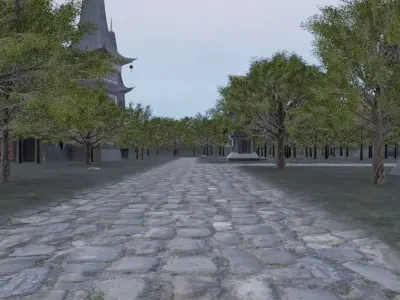 Traditional Village Aerial View 3D model