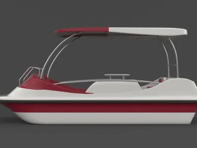 Fiberglass Pedal Boat 3D model