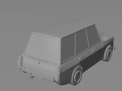 WAGON CAR  Free low-poly 3D model