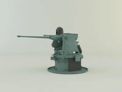 military gun tower 3D model