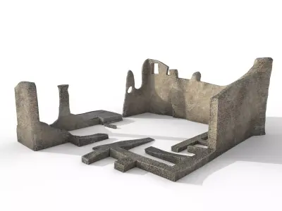 Penrith Castle Low-poly 3D model
