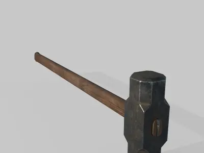 Sledgehammer Low-poly 3D model purchase