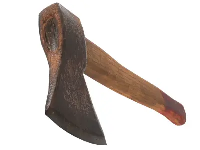 Low Poly Old Axe PBR-model Low-poly 3D model