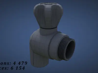 Set of modular PVC pipes Low-poly 3D model