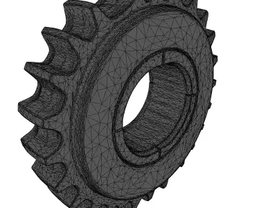 Industrial Gear Sprocket 3D Model 3D model