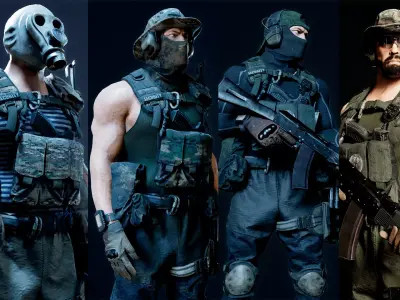 Soldier-Pack AAA Low-poly 3D model