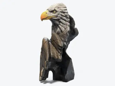 Eagle Bust Edge Decor Bust Low-poly 3D model