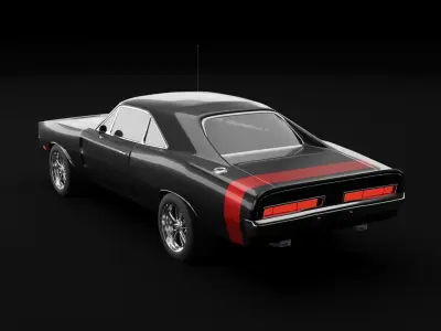 Dodge Charger  RT 1969 Free 3D model