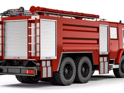 Kamaz 53229 AC-60 firetruck 2016 3D model