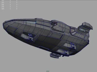 Private Spaceship LP Low-poly 3D model