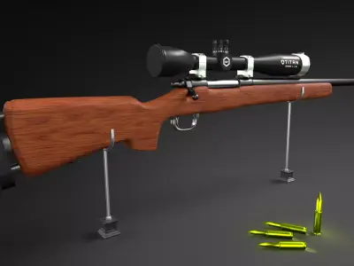 Sniper M24 SWS Free low-poly 3D model