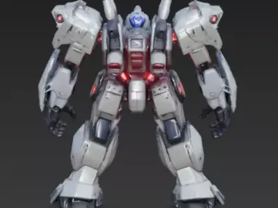 Heavy Striker Mecha 3D Model Crimson Core Robot Low-poly 3D model