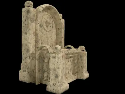 Throne Low-poly 3D model