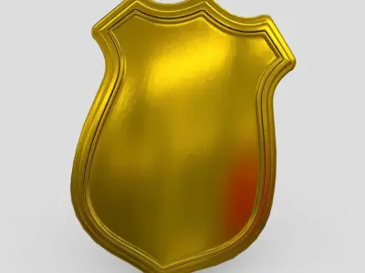Police Badge Low-poly 3D model purchase