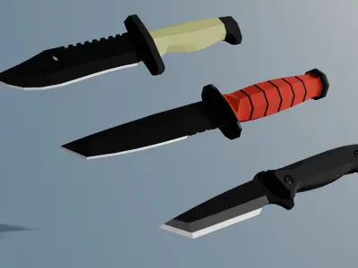 CUCHILLOS  Low-poly 3D model