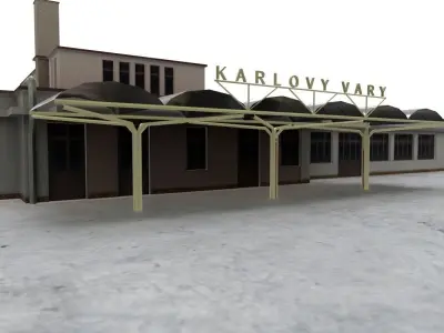 LKKV Old Terminal Low-poly 3D model