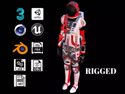 Astronaut Spacesuit Germany 3D model