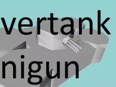 minigun hovertank Free low-poly 3D model
