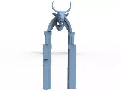 Narnian stone Witches bull arch  3D model