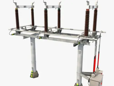 High Voltage Isolation Switch 2 3D model