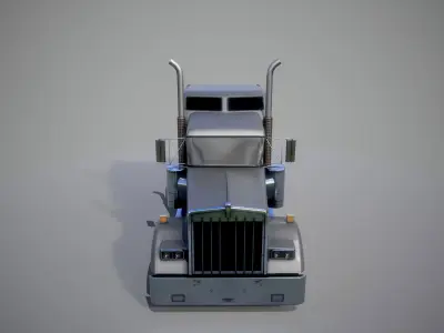 American Truck 9 and upgrades - Mobile Asset Low-poly 3D model Low-poly 3D model