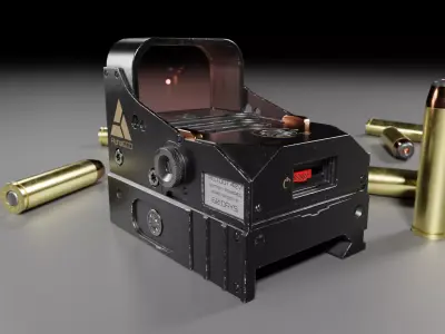 Red Dot Scope 3D model