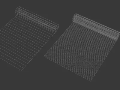 parchment or scroll Old with RIG and Animations  Low-poly 3D model