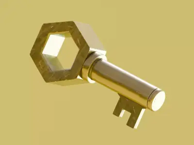 Low poly - Stylized Game Items - Key Low-poly 3D model