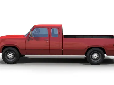 Dodge  Club Cab 1976 pickup Low-poly 3D model