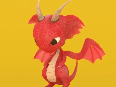 CHIBI DRAGON Low-poly 3D model