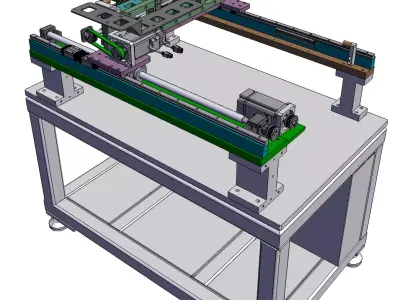 Large flat engraving machine 3D model