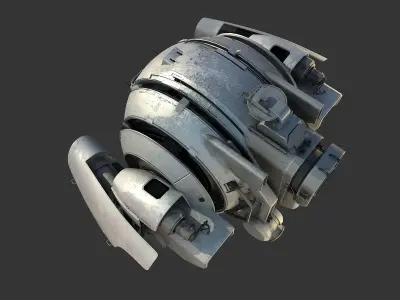 UP-Drone futuristic looking robot 3D model